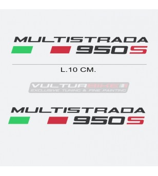 Paar Aufkleber geschrieben Ducati Multistrada 950S 