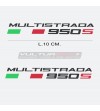 Par de pegatinas escritas Ducati Multistrada 950S 