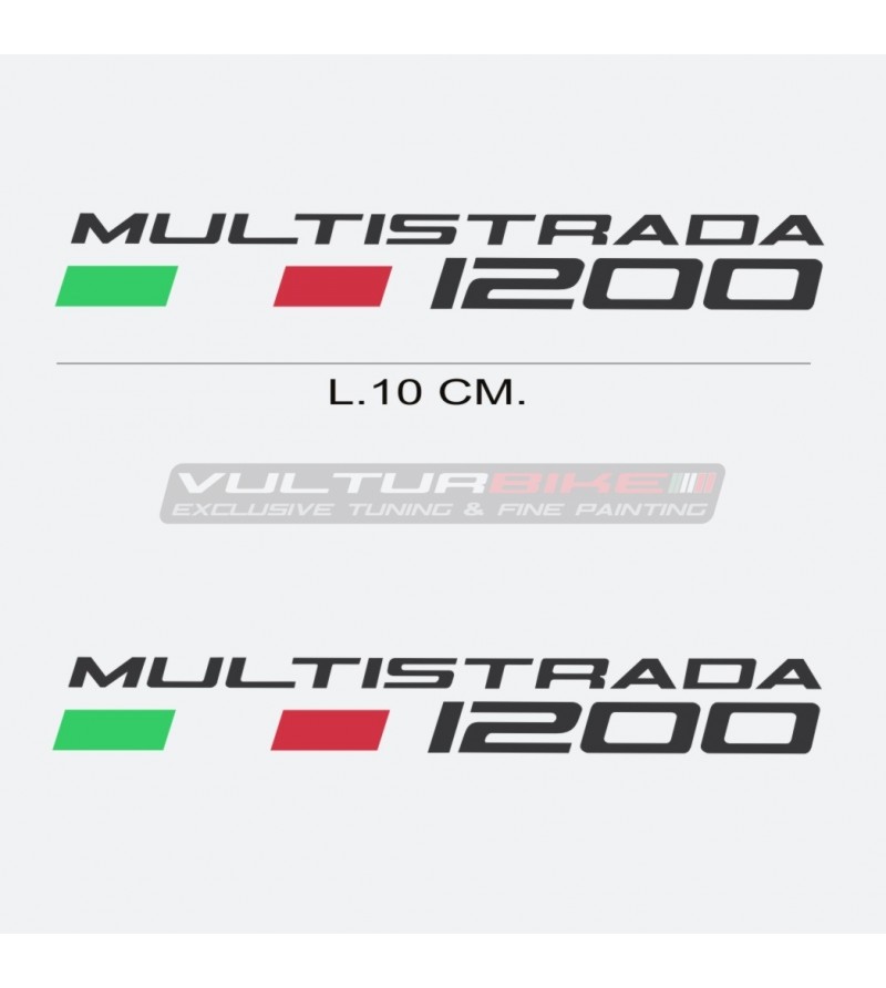 Pair of stickers - Ducati Multistrada 1200 lettering 