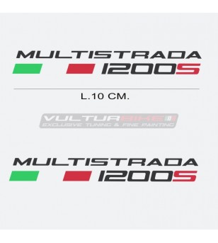 Paar Aufkleber geschrieben Ducati Multistrada 1200s Jahre 