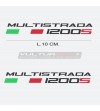 Coppia di adesivi scritta Ducati Multistrada 1200s 