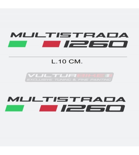 Paar Aufkleber geschrieben Ducati Multistrada 1260 