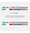 Par de pegatinas escritas Ducati Multistrada década de 1260 