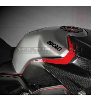 Coperchio serbatoio carbonio effetto alluminio spazzolato - Ducati Panigale V4 streetfighter V4 