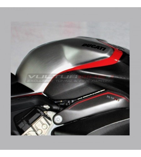 Carbon Tank cover brushed aluminum effect - Ducati Panigale V4 streetfighter v4 