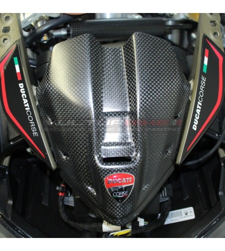 Cubierta de instrumento de carbono con escudo original - Ducati Panigale V4 / V4S 