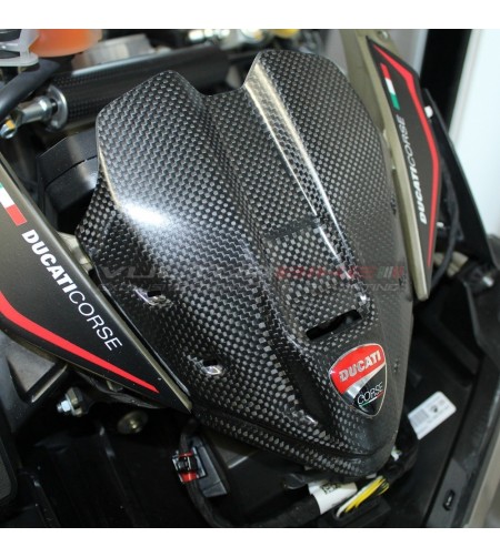 Cubierta de instrumento de carbono con escudo original - Ducati Panigale V4 / V4S 