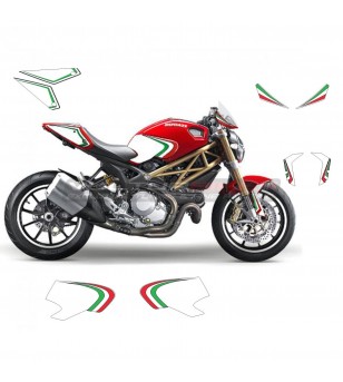 Kit adesivi grafica tricolore - Ducati Monster 696 / 796 / 1100 anno 2008 - 2014 