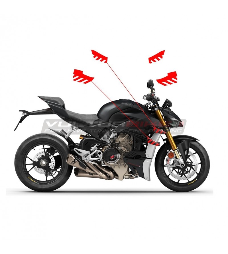 Stripe Edition Finnenaufkleber - Ducati Streetfighter V4 / V4S / V2 