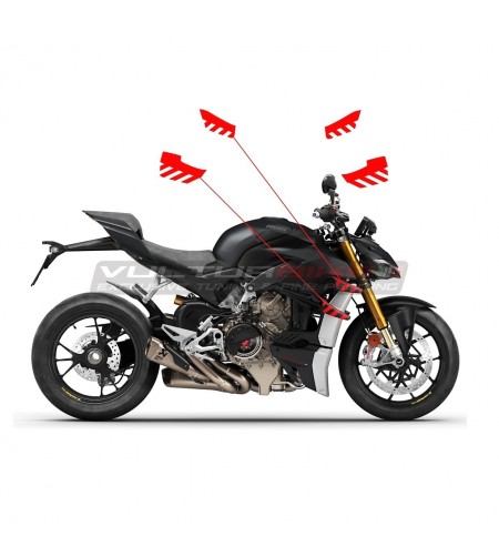 Pegatinas de aletas de edición de rayas - Ducati Streetfighter V4 / V4S / V2 