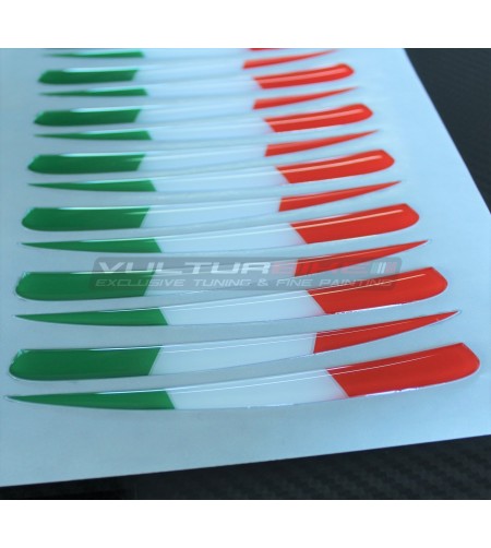 Drapeaux tricolores 3D pour palmes - Ducati Panigale V4 / V4S / V4R 