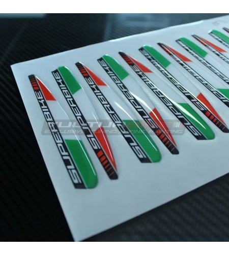 3D resin Italian flags stickers superbike - Ducati Panigale V4 / V4S / V4R