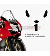 Autocollants bulle avec numéro personnalisé - Ducati Panigale V4 2018 / 2020 V2 2020 