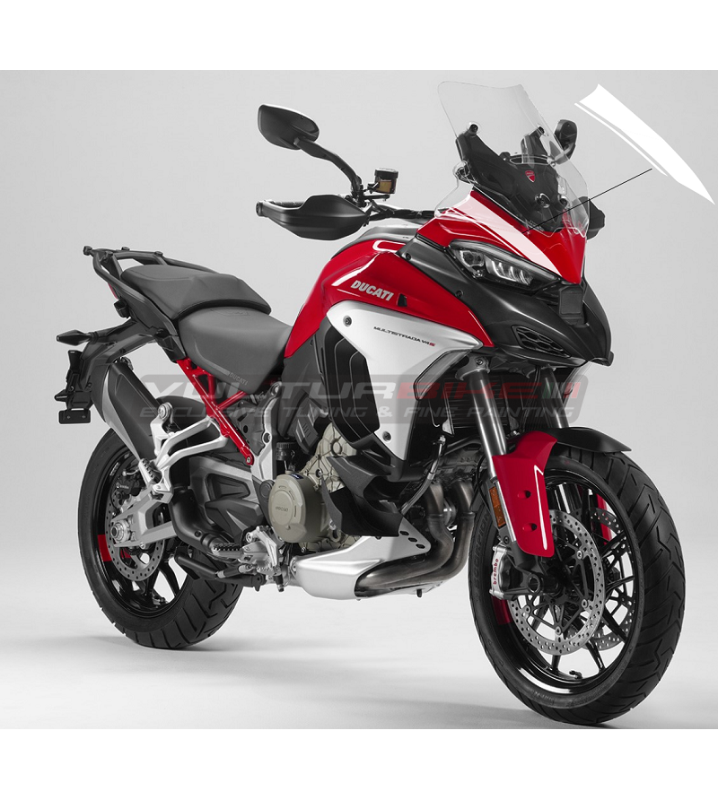 White stickers for windshield - Ducati Multistrada V4 / Rally
