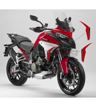 Pegatinas rojas negras para sidelings - Ducati Multistrada V4 