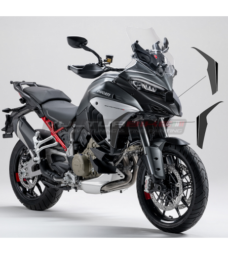 Graphite et autocollants noirs pour sidelings - Ducati Multistrada V4 