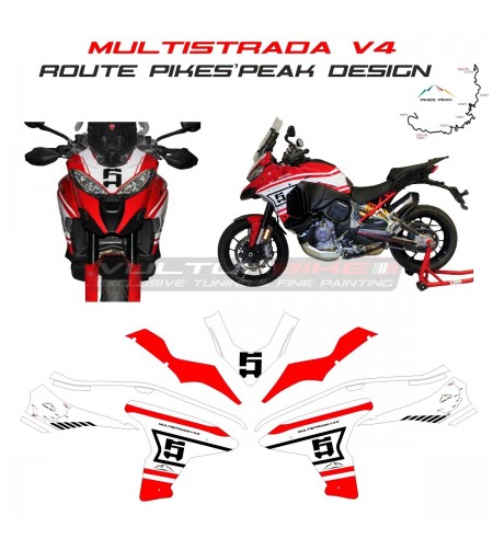 Kit completo adesivi Route Pikes Peak design - Ducati Multistrada V4 / V4S 