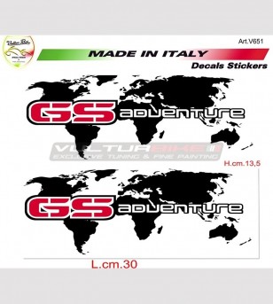 Kit 2 adesivi planisfero GS Adventure