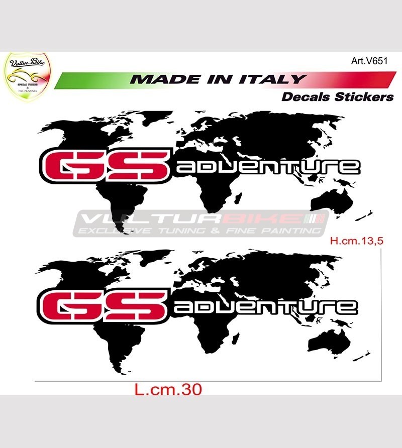 Kit 2 adesivi planisfero GS Adventure