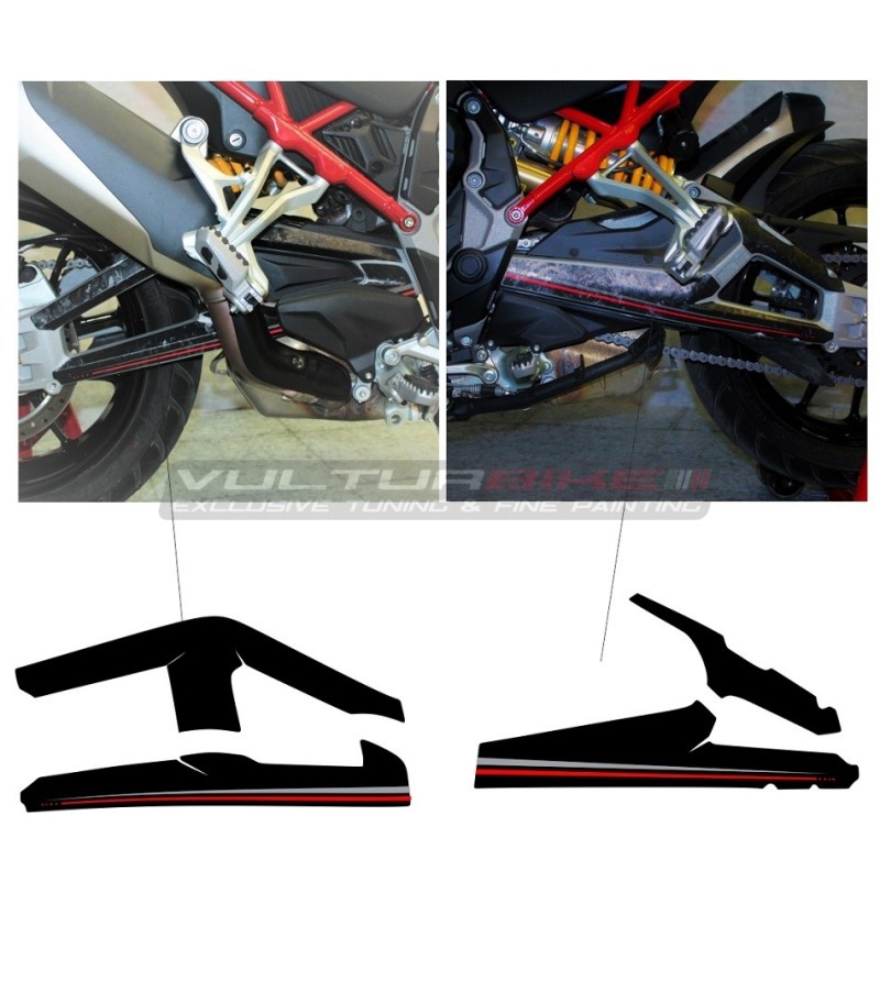 Swingarm stickers exclusive finish - Ducati Multistrada V4 / V4S / Rally