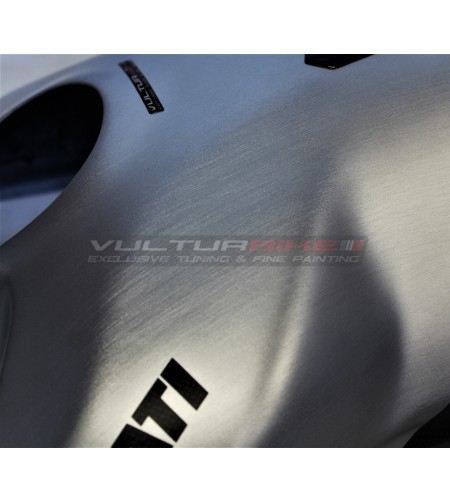 Gebürsteter Aluminiumeffekt Carbon Tankdeckel - Ducati Panigale V4 streetfighter V4 