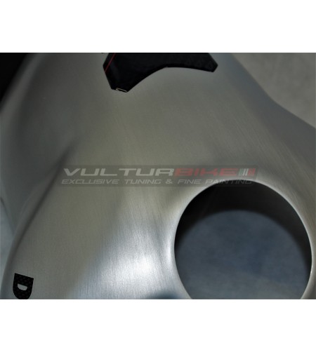 Coperchio serbatoio carbonio effetto alluminio spazzolato - Ducati Panigale V4 streetfighter V4 