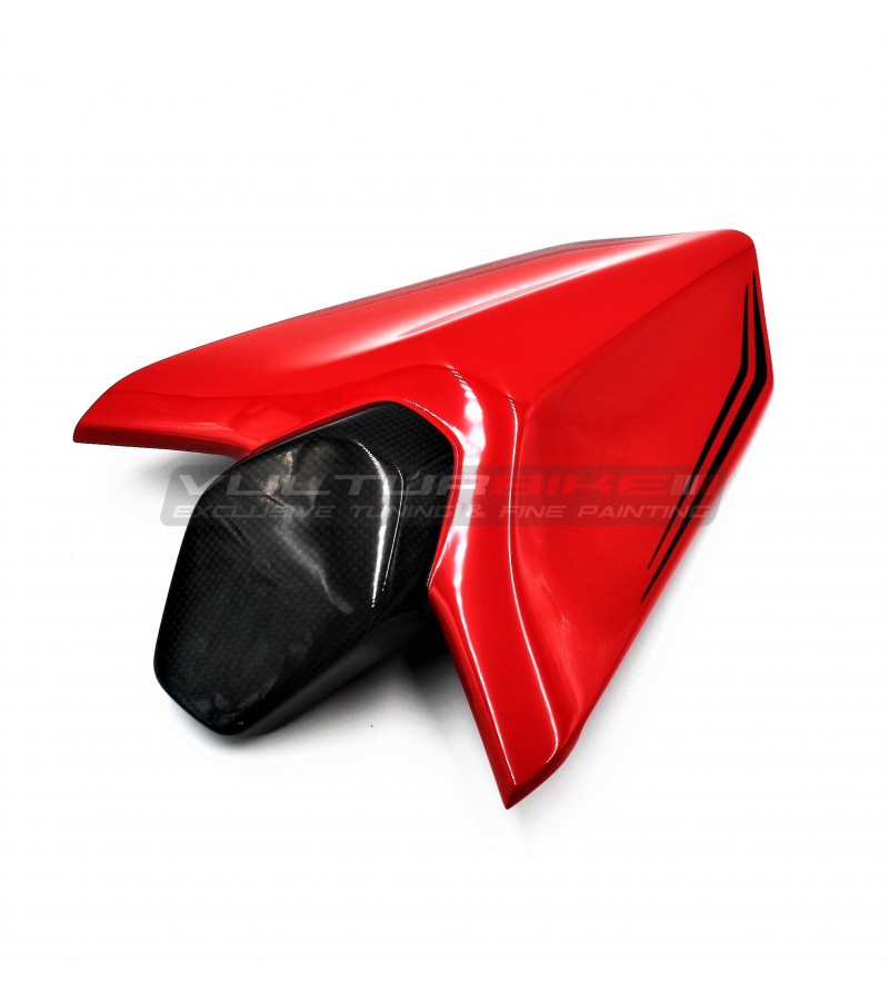 Cover sella passeggero in fibra di carbonio personalizzata - Ducati Panigale V4 / V2 / Streetfighter V4 