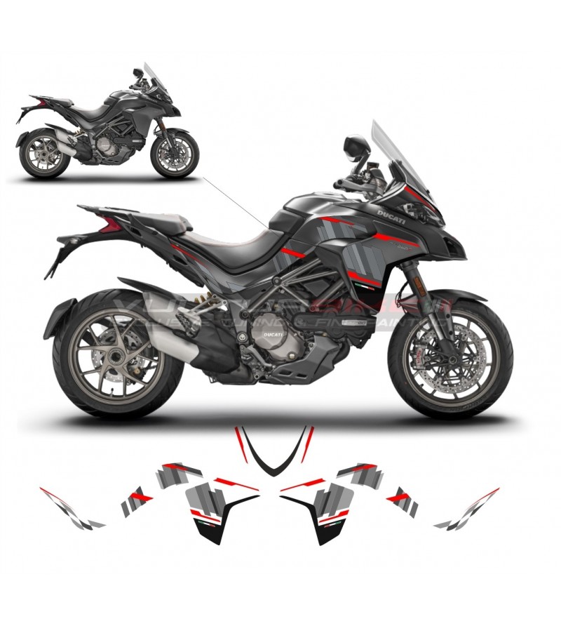 Kontrast grau Design Aufkleber Kit - Ducati Multistrada 1200 / 1260 